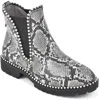 Seven Dials South End Womens Faux Leather Embellished Ankle Boots In Multi