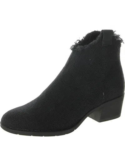 Seven Dials Uma Womens Jute Pull On Ankle Boots In Black