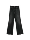 Seven Modern Dojo Flared Denim Jeans In Black