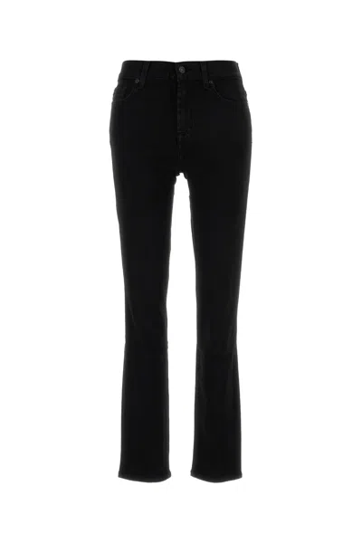 Seven For All Mankind Black Stretch Denim Roxanne Jeans