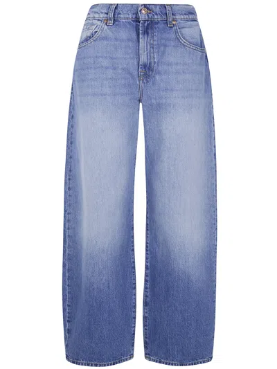 Seven For All Mankind "bonnie" Wide Leg Denim In Blue