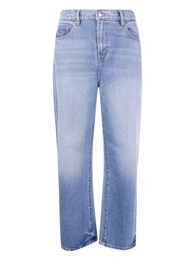 Seven For All Mankind Calie Straight Ankle Fancy With Raw Cut In Blue