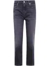 Seven For All Mankind "calie" Straight Ankle Jeans In Black