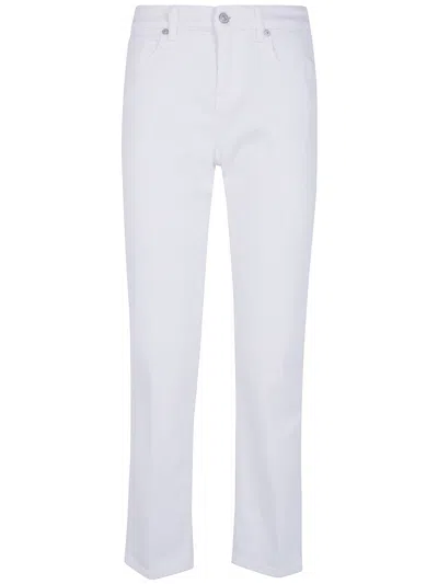 Seven For All Mankind "calie" Straight Ankle Jeans In White