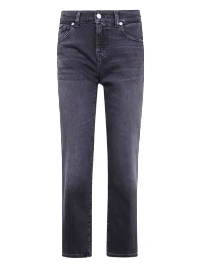 Seven For All Mankind "calie" Straight Ankle Jeans In Blue