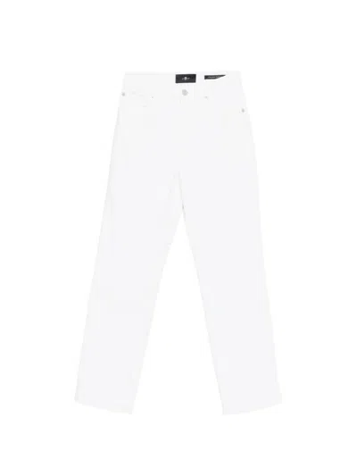 Seven For All Mankind Calie Straight Ankle Jeans In White