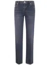 Seven For All Mankind "calie" Straight Stormwave Jeans In Blue