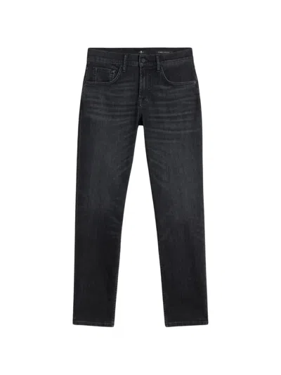 Seven For All Mankind Classic Denim Stretch Jeans In Blue
