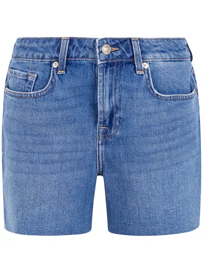Seven For All Mankind Classic Stretch Shorts In Blue