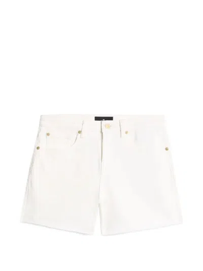 Seven For All Mankind Classic Stretch Shorts In White
