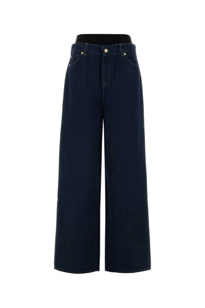 Seven For All Mankind Dark Blue Denim Slouchy Jeans