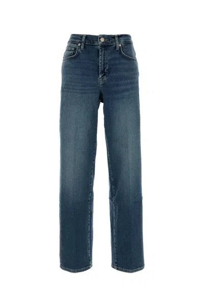 Seven For All Mankind Jeans Dritto Stovepipe Stritgh In Blue