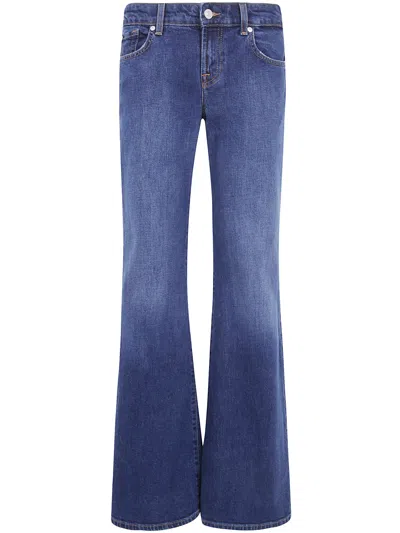 Seven For All Mankind Jeans Flared Low Waist "low Flare" In Multi