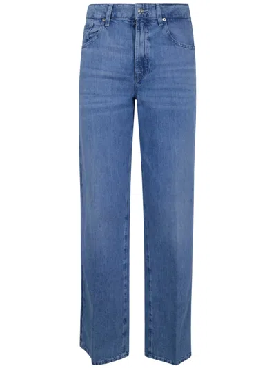 Seven For All Mankind Jeans Gamba Dritta "stovepipe" In Blue