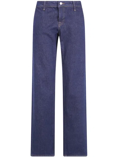 Seven For All Mankind Jeans Low Straight "iron Blue With Chino Pocket"
