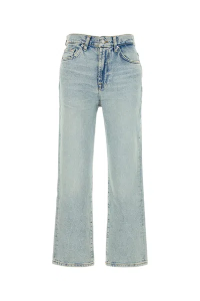 Seven For All Mankind Logan Stovepipe Sahara With Worn Hem-28 Nd  Female In Blue