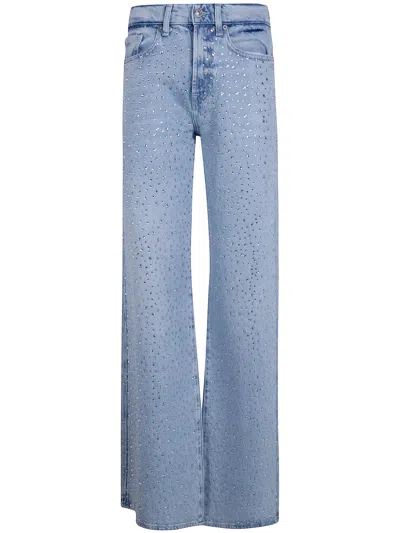 Seven For All Mankind 'lotta' All Over Crystals Jeans In Blue