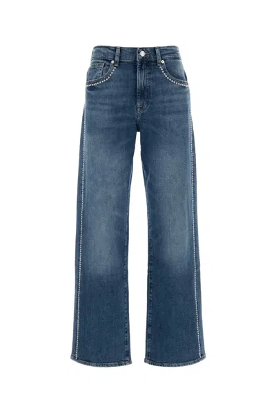Seven For All Mankind Lotta Con Borchia In Blue