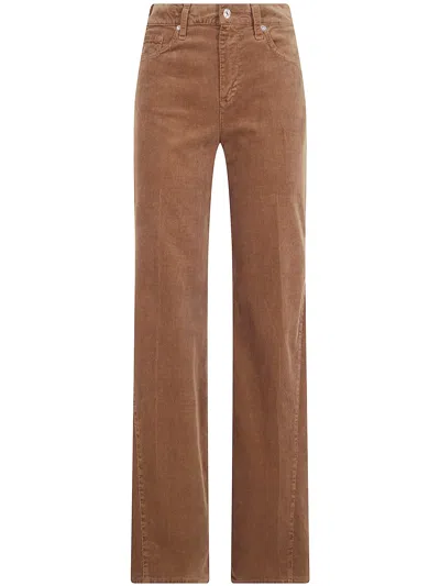 Seven For All Mankind Lotta Corduroy Coffee Bean With Side Panel In Brown