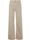 Seven For All Mankind Lotta Cropped Left Hand Cold Brew With Raw Cut B In Gray
