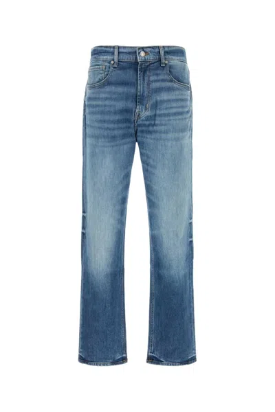 Seven For All Mankind Stretch Denim Jeans In Blue