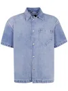 Seven For All Mankind Over Camp Mason Short Sleeves Shirt In Blue