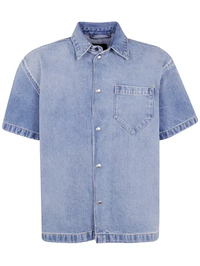 Seven For All Mankind Over Camp Mason Short Sleeves Shirt In Blue