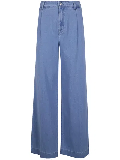 Seven For All Mankind "seaplated" Pinces Wide Leg Jeans