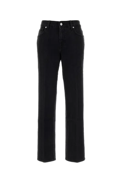 Seven For All Mankind Slate Stretch Denim Jeans In Black