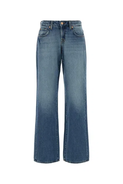Seven For All Mankind Jeans Low Straight In Blue