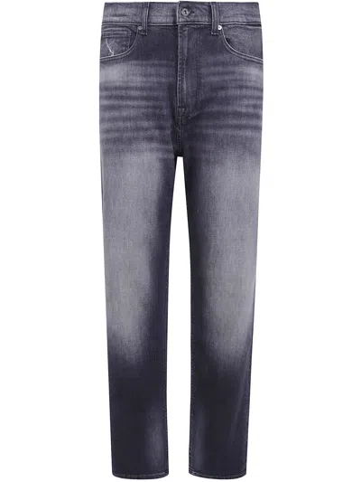 Seven For All Mankind Straight-leg Jeans "easy Straight" In Gray