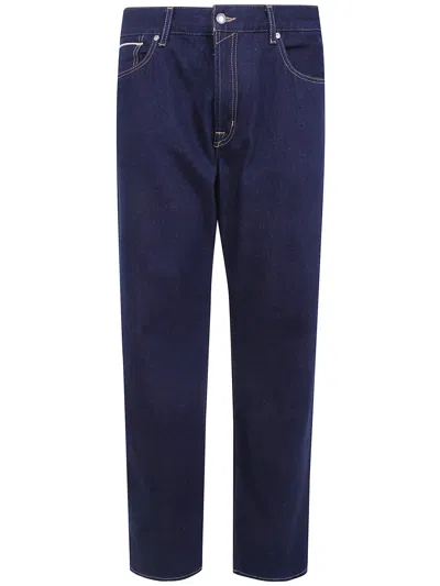 Seven For All Mankind Straight-leg Jeans "morden Straight" In Blue