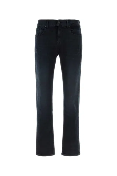 Seven For All Mankind Stretch Denim Jeans In Blue