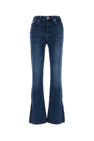 Seven For All Mankind Stretch Denim Jeans In Blue