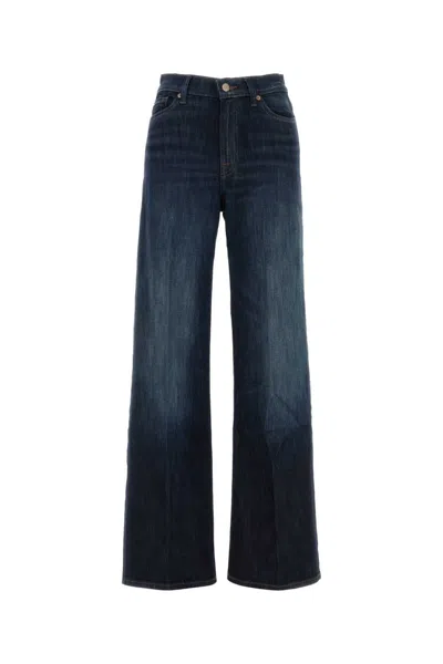Seven For All Mankind Stretch Denim Jeans In Blue