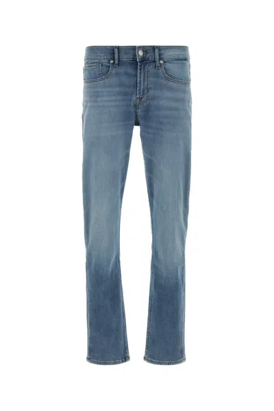 Seven For All Mankind Stretch Denim Jeans In Blue