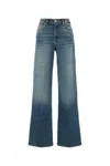 Seven For All Mankind Stretch Denim Lotta Wide-leg Jeans In Blue