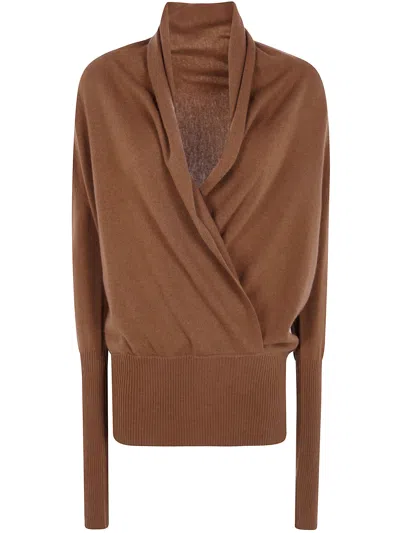 Seven For All Mankind Sweater V-neck "wrap" In White