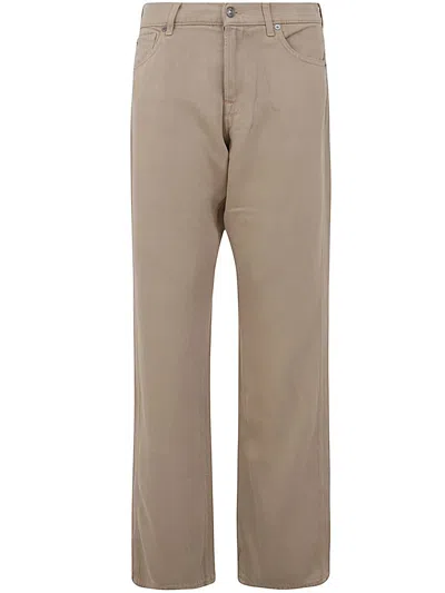 Seven For All Mankind Tess Trouser Colored Tencel Sand In Brown