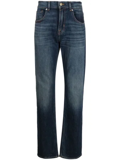 Seven For All Mankind The Straight Upgrade Jeans In Blue