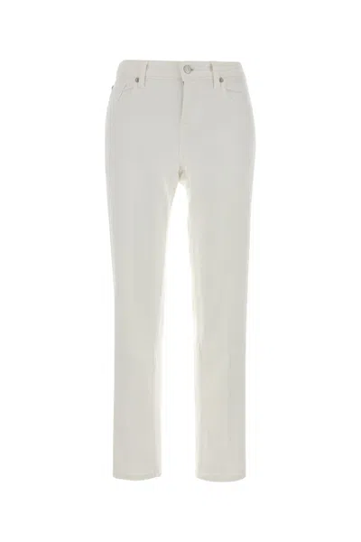 Seven For All Mankind White Stretch Denim Calie Jeans
