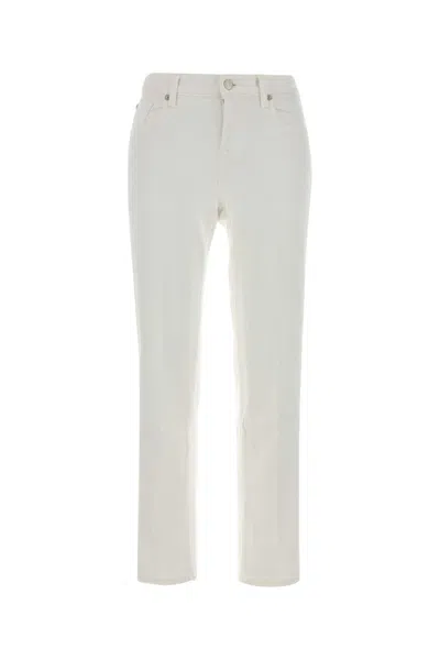 Seven For All Mankind White Stretch Denim Calie Jeans