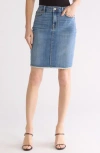 Seven Fray Hem Denim Pencil Skirt