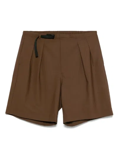 Seven Gauge Belted Shorts In Brown