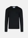 Seven Gauge Black Alpaca Blend Sweater In Black