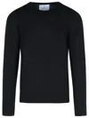 Seven Gauge Black Alpaca Blend Sweater In Black