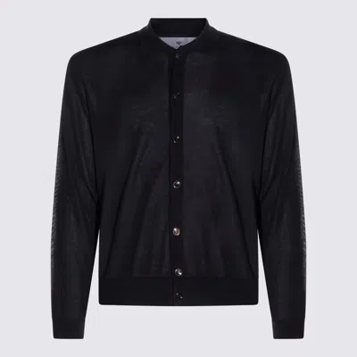 Seven Gauge Button Cardigan In Black