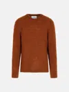 Seven Gauge Brown Virgin Wool Blend Sweater In Brown