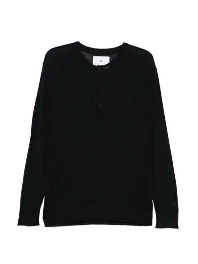 Seven Gauge Buttoned Knitted Cardigan In Blue