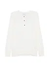 Seven Gauge Buttoned Long-sleeve Cardigan In White